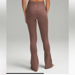 lululemon align mini flare 31” dark oxide light brown